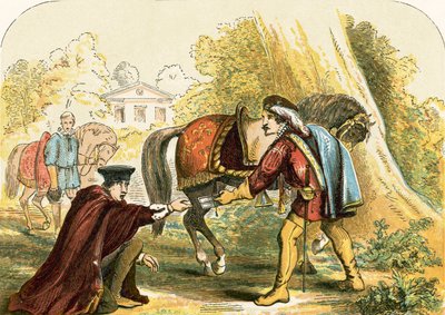 El Cardenal Wolsey y el mensajero del rey de English School