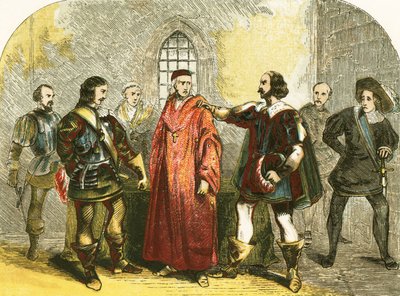 El Cardenal Wolsey arrestado por alta traición de English School
