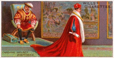El Cardenal Wolsey siendo despedido por el rey Enrique VIII de English School