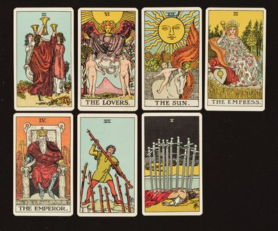 Cartas de un juego de Tarot, c.1809 de English School