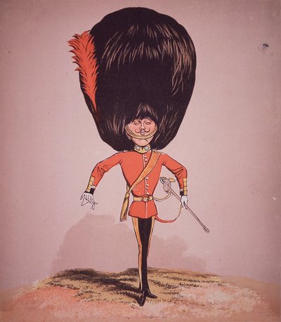 Caricatura de un oficial de la Guardia Coldstream, de 