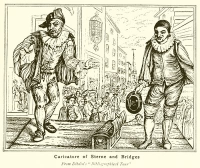 Caricatura de Sterne y Bridges de English School