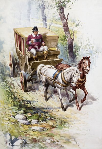 Carruaje tirado por caballos de English School