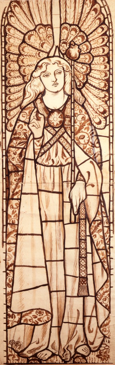 Cartón para el Arcángel Rafael, c.1862 de English School