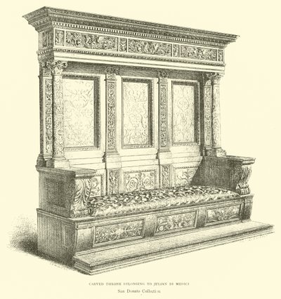 Trono Tallado perteneciente a Juliano de Medici de English School