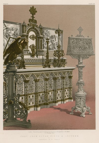 Retablo y atril de hierro fundido de English School