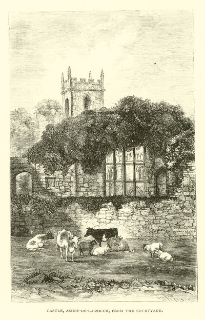 Castillo, Ashby-de-la-Zouch, desde el Patio de English School