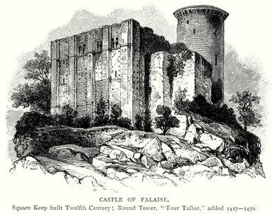 Castillo de Falaise (grabado) de English School