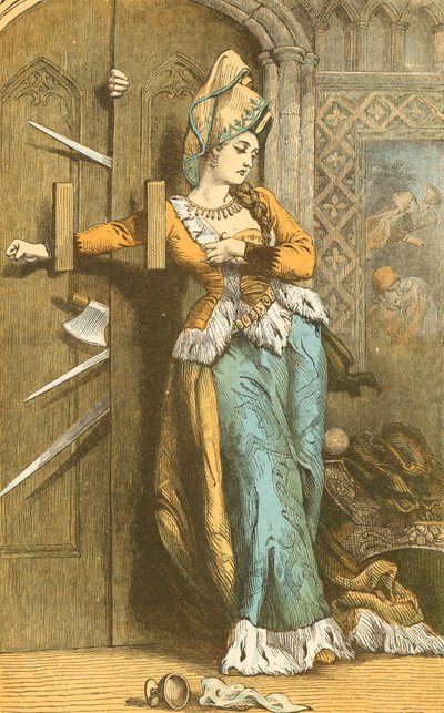 Catherine Douglas bloqueando la puerta de English School