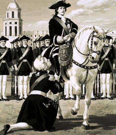 Catalina lideró una revuelta militar que derrocó a su esposo, el zar Pedro de English School