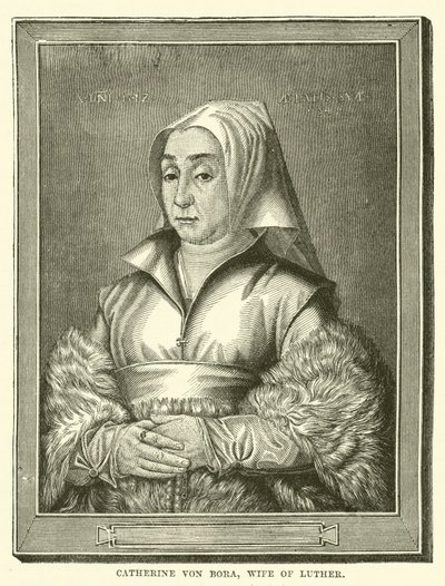 Catalina von Bora, Esposa de Lutero (grabado) de English School