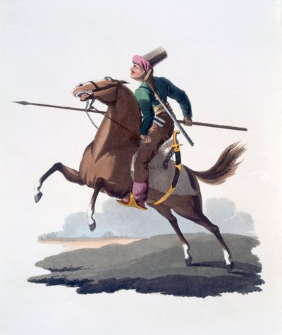 Hombre de caballería, 1818 de English School