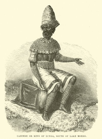 Cazembe o rey de Lunda, al sur del lago Moero de English School