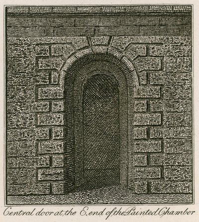 Puerta central en el extremo este de la Cámara Pintada de English School