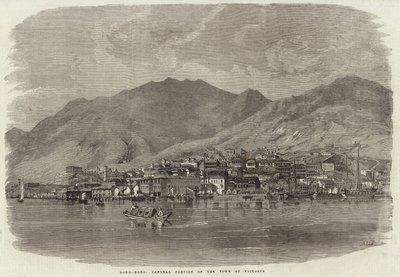 Parte central de la ciudad de Victoria en Hong Kong de English School