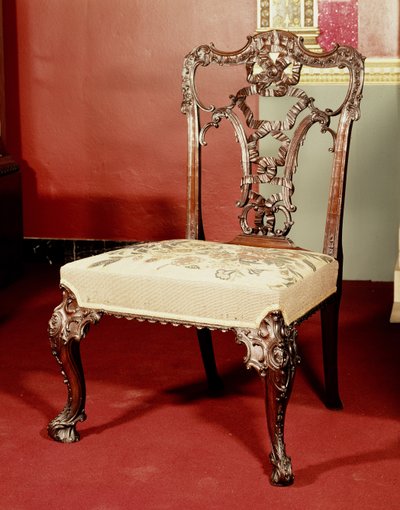 Silla, diseño del Director Chippendale, c.1760 de English School