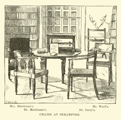 Sillas en Serampore de English School