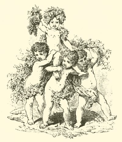 Champagne, figuras alegóricas de English School