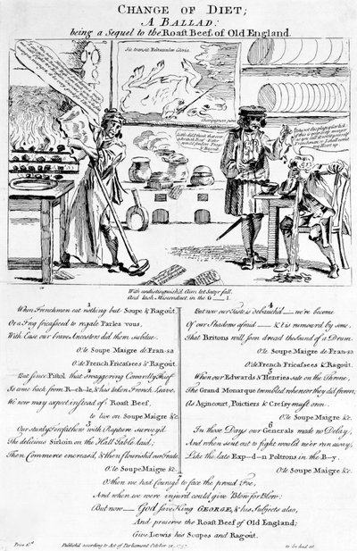 Cambio de Dieta, Una Balada, 1757 de English School