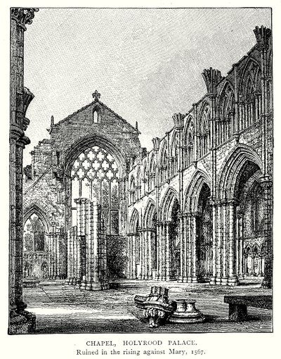 Capilla del palacio de Holyrood (grabado) de English School