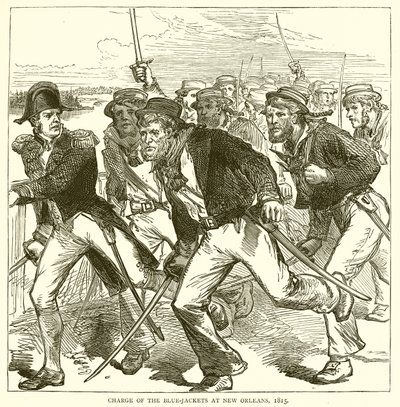 Carga de los Marineros en Nueva Orleans, 1815 de English School