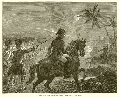 Carga de los montañeses en Seringapatam, 1792 de English School