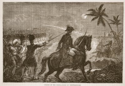 Carga de los Highlanders en Seringapatam, ilustración de Cassells Illustrated History of India de James Grant, pub. 1879 de English School