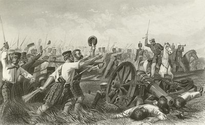 Carga de los Highlanders antes de Cawnpore, bajo el General Havelock de English School