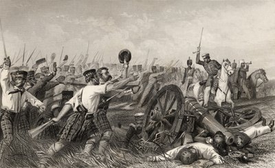 Carga de los Highlanders antes de Cawnpore bajo el General Havelock, de 
