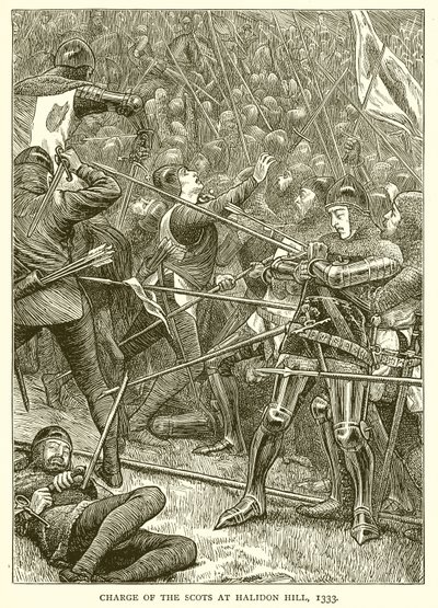 Carga de los escoceses en Halidon Hill, 1333 de English School