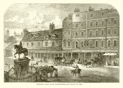 Charing Cross desde Northumberland House en 1750 de English School