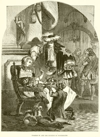 Carlos II y la Duquesa de Portsmouth de English School