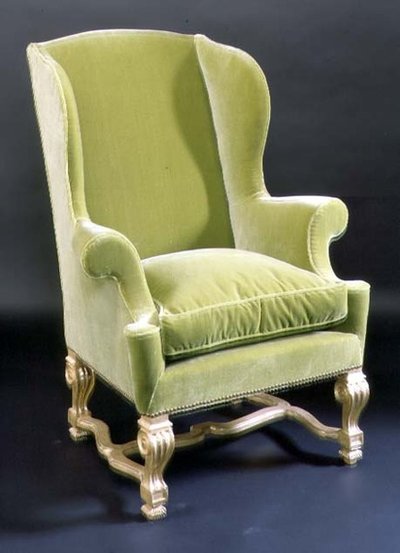Silla alada dorada de Carlos II, finales del siglo XVII de English School