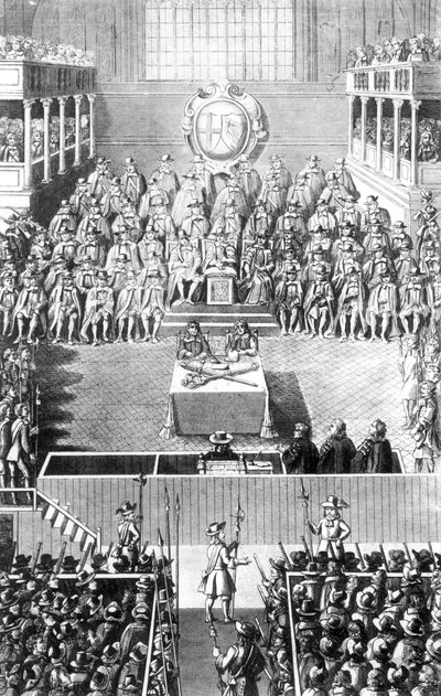Carlos I ante el Tribunal Superior de Justicia en Whitehall, 27 de enero de 1649 de English School