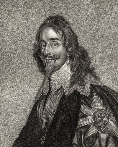 Carlos I, grabado por Bocquet, de 