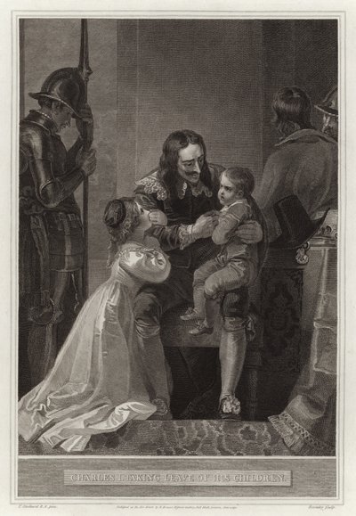 Carlos I despidiéndose de sus hijos de English School