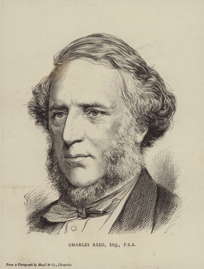 Charles Reed, político británico, MP y miembro de la Sociedad de Anticuarios de English School