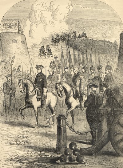 Carlos XII de Suecia entrando en Copenhague de English School