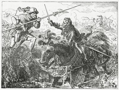 Carlos el Temerario, duque de Borgoña, en la batalla de Nancy, 5 de enero de 1477 de English School