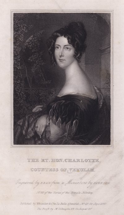 Charlotte, Condesa de Verulam, esposa de James Grimston de English School