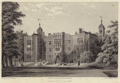 Casa Charlton, Kent (grabado) de English School
