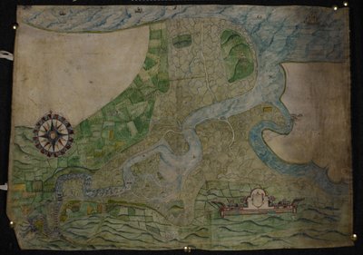 Gráfico del curso del río Medway desde Rochester hasta The Nore de English School