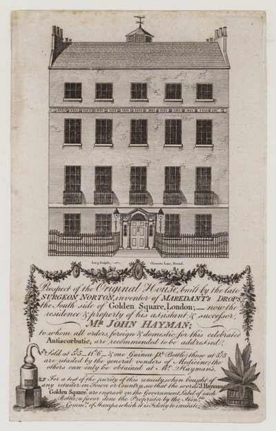 Químicos y farmacéuticos, Sr. John Hayman, tarjeta comercial de English School