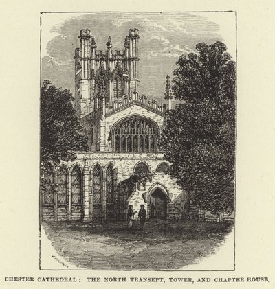 Catedral de Chester, el Transepto Norte, Torre y Sala Capitular de English School