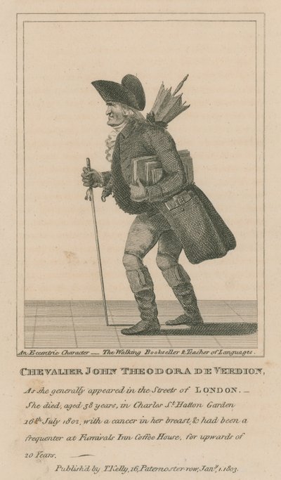 Chevalier John Theodora De Verdion, el Librero Ambulante y Profesor de Idiomas de English School