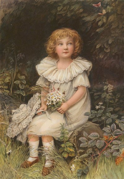 El niño y las mariposas (cromolito) de English School