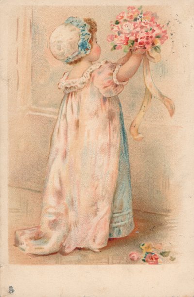 Niño con flores de English School