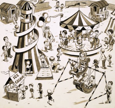 Niños en la feria de English School