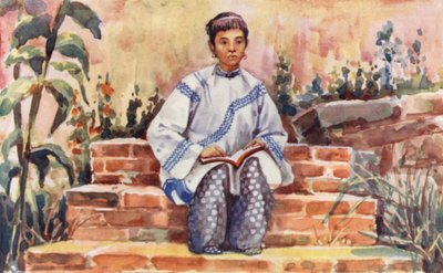 Niños de China: Phoenix (litografía en color) de English School