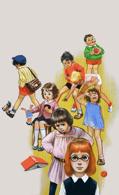 Niños jugando y peleando de English School